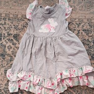Floral Gray Kids Dress